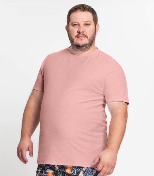 Camiseta Masculina Manga Curta KO Rosa