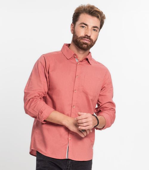 Camisa Masculina Manga Longa Diametro Laranja