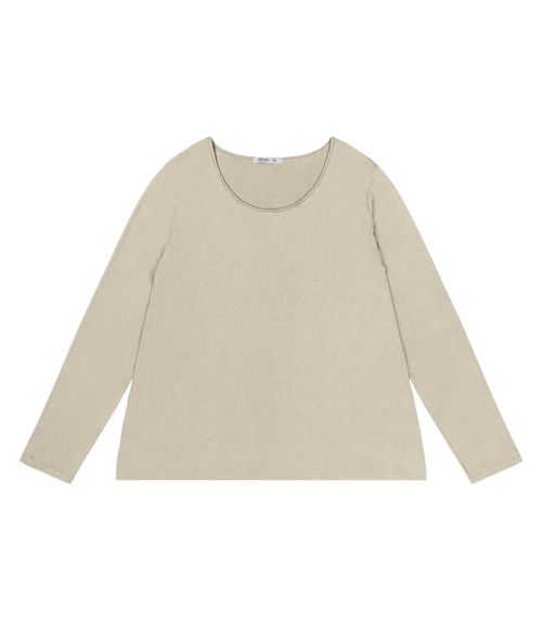 Blusa Manga Longa Viscotorcion Secret Glam Bege