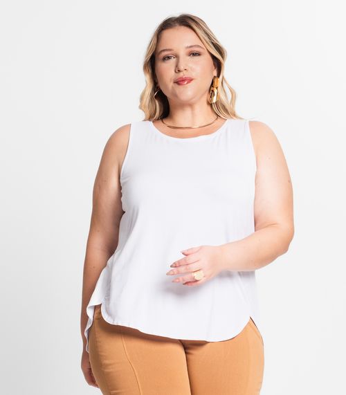 Blusa Feminina Plus Infinita Cor Branco