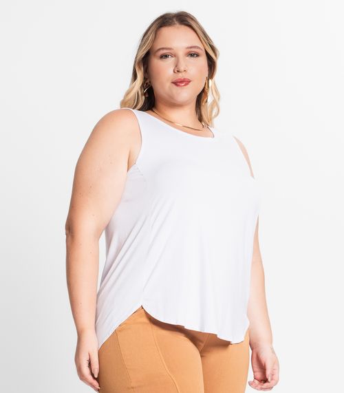 Blusa Feminina Plus Infinita Cor Branco