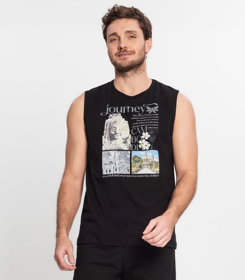 Regata Masculina Rovitex Preto
