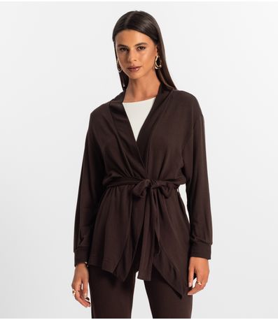 Cardigan Feminino Rovitex Marrom