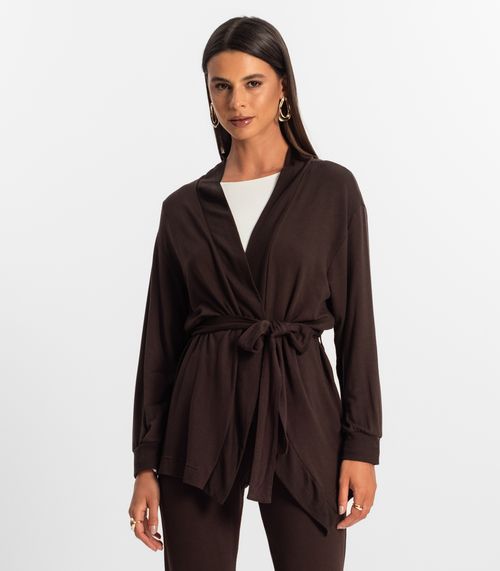 Cardigan Feminino Rovitex Marrom