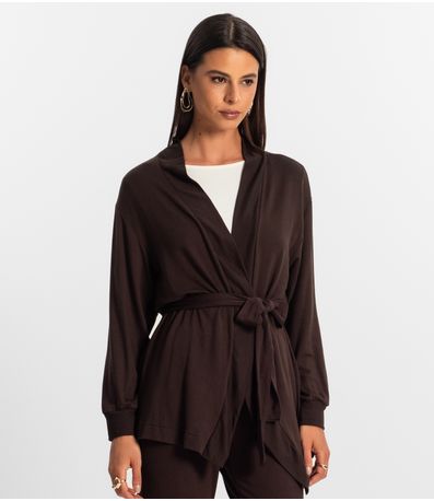 Cardigan Feminino Rovitex Marrom