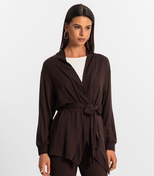 Cardigan Feminino Rovitex Marrom