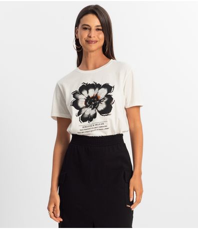 T-shirt Feminina Rovitex Bege