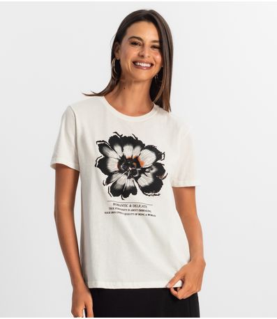 T-shirt Feminina Rovitex Bege