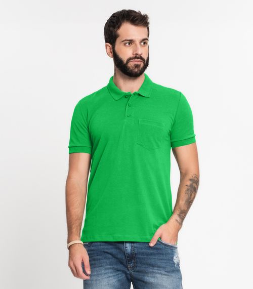 Camisa Polo Piquet Masculina KO Verde