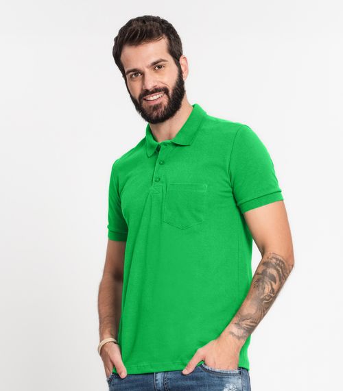 Camisa Polo Piquet Masculina KO Verde