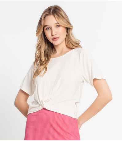 Blusa Feminina Lisa Infinita Cor Bege