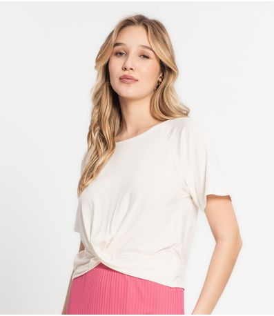 Blusa Feminina Lisa Infinita Cor Bege