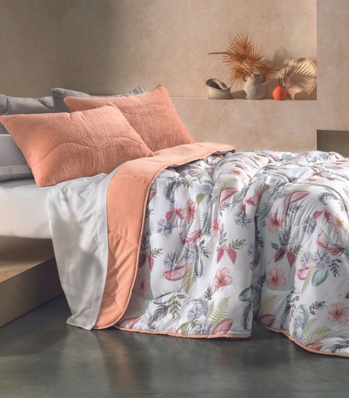 Edredom Blend Confort Solteiro Altenburg Bege