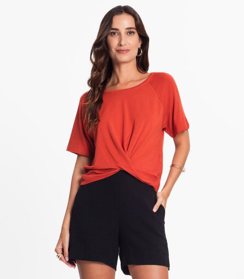 Blusa Feminina Lisa Infinita Cor Laranja