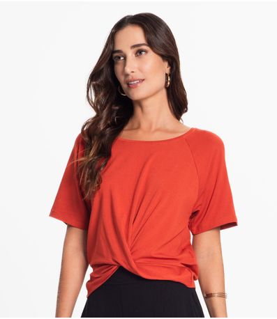Blusa Feminina Lisa Infinita Cor Laranja