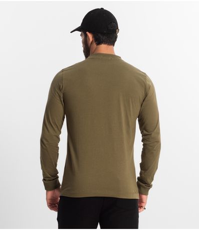 Camiseta Masculina Manga Longa Diametro Verde