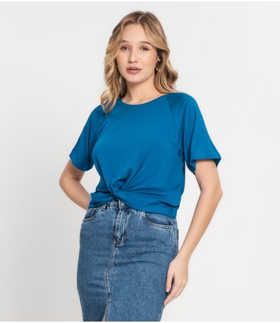 Blusa Feminina Lisa Infinita Cor Azul
