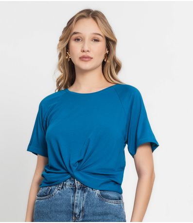 Blusa Feminina Lisa Infinita Cor Azul