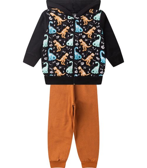 Conjunto De Moletom Infantil Menino Kappes Preto