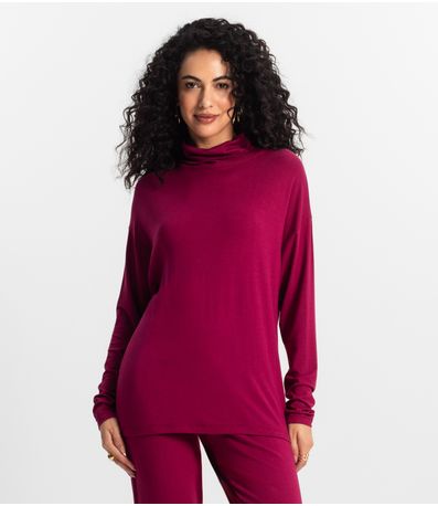 Blusa Manga Longa Feminino Rovitex Vermelho