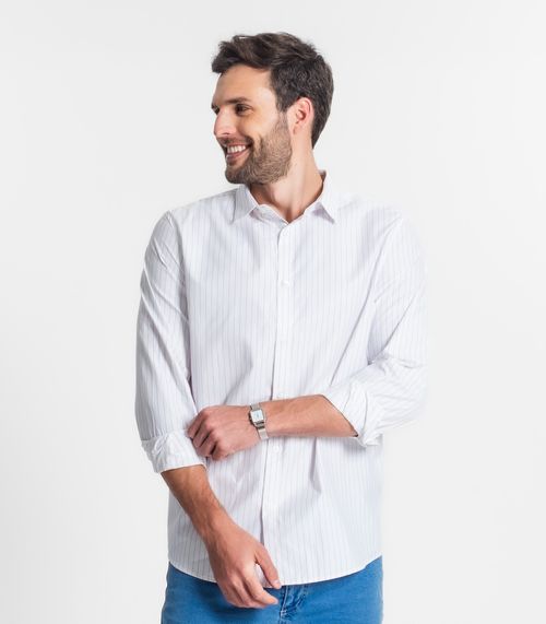 Camisa Social Masculina Select Bege
