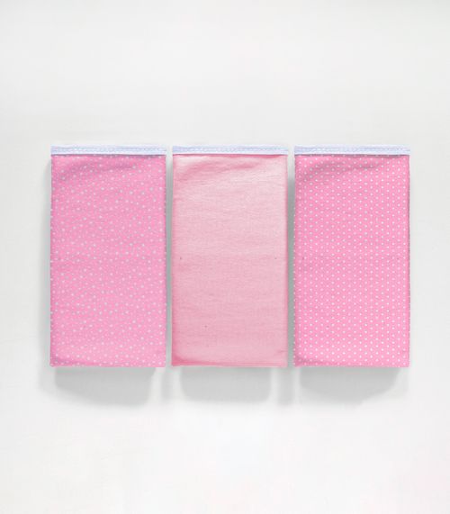 Kit Três Panos de Boca Vivaldi Rosa