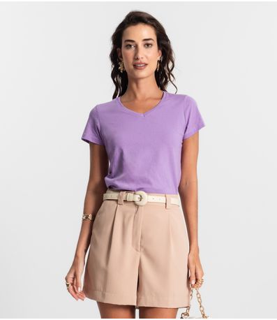 Blusa Feminina Meia Malha 30 Básica KO Roxo