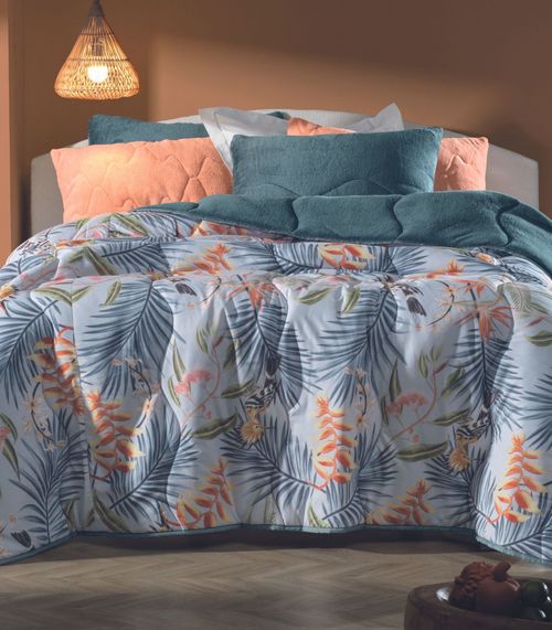 Edredom Blend Confort Queen Altenburg Azul