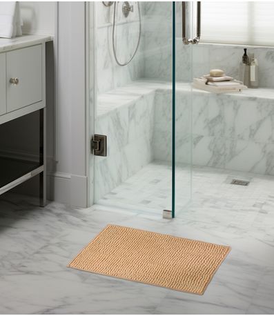 Tapete Pipoca Microfibra 38cm x 58cm Infinita Cor Marrom