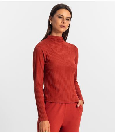 Blusa Manga Longa Feminina Rovitex Laranja
