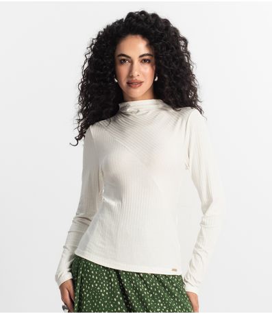 Blusa Manga Longa Feminina Rovitex Bege