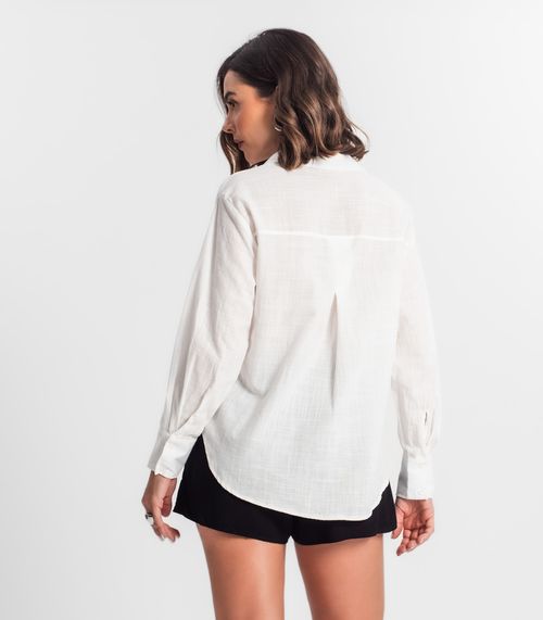 Camisa Social Feminina Select Bege