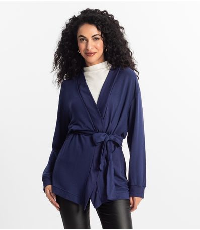 Cardigan Feminino Rovitex Azul