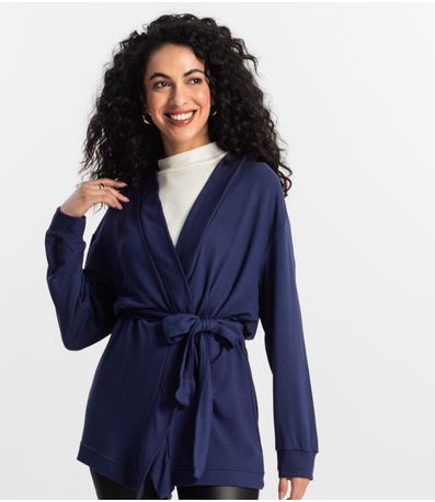 Cardigan Feminino Rovitex Azul