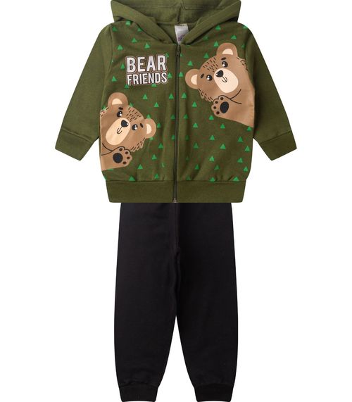 Conjunto De Moletom Infantil Menino Kappes Verde