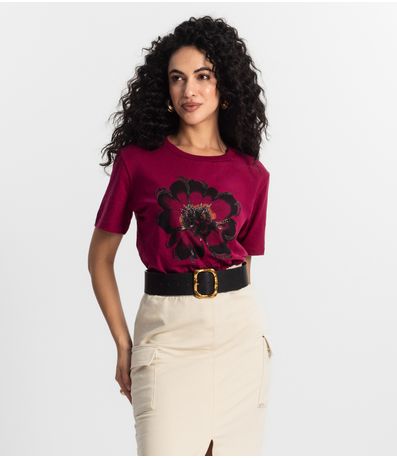 T-shirt Feminina Rovitex Vermelho
