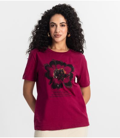 T-shirt Feminina Rovitex Vermelho