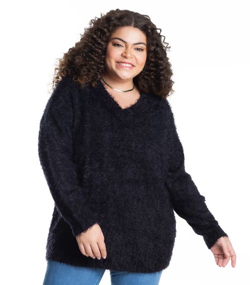 Suéter Feminino Tricot Secret Glam Preto