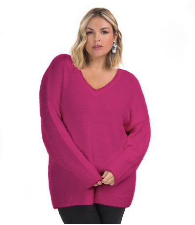 Suéter Feminino Tricot Secret Glam Rosa
