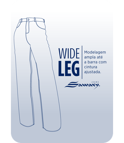 Calça Jeans Sawary Wide Leg - 279080