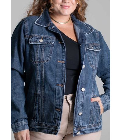 Jaqueta Jeans Sawary Plus Size - 279320