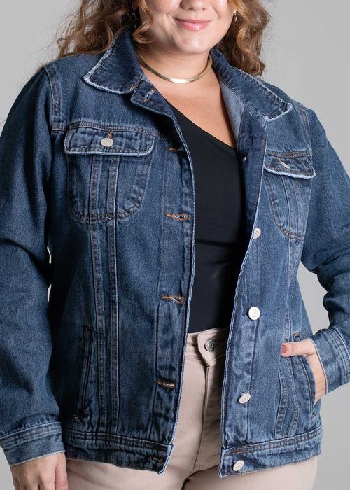 Jaqueta Jeans Sawary Plus Size - 279320