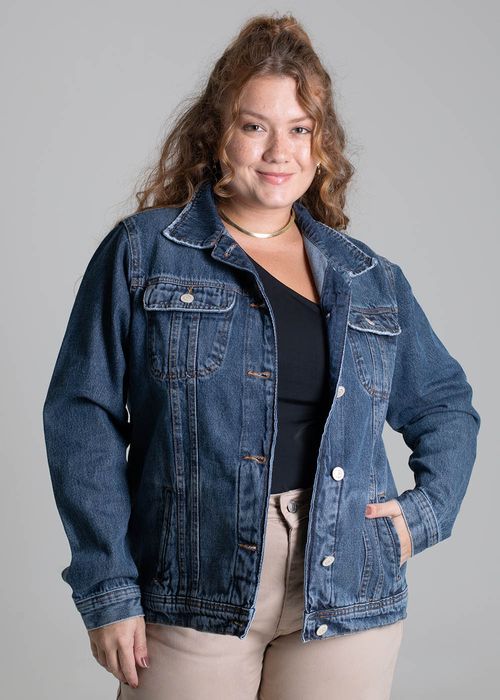 Jaqueta Jeans Sawary Plus Size - 279320