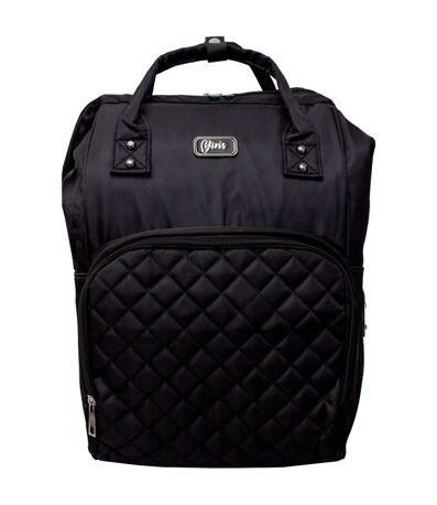 Mochila Maternidade Em Poliéster E Matelassê Yins Preto