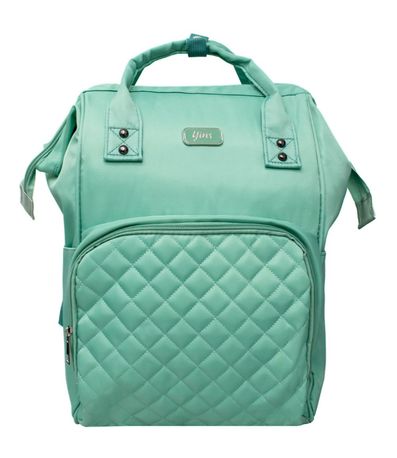 Mochila Maternidade Em Poliéster E Matelassê Yins Verde