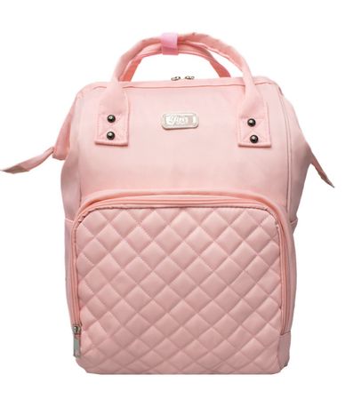 Mochila Maternidade Em Poliéster E Matelassê Yins Rosa