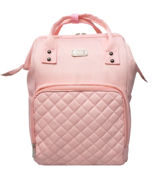 Mochila Maternidade Em Poliéster E Matelassê Yins Rosa