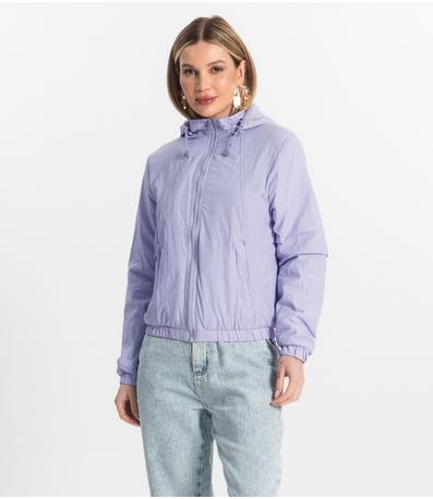 Jaqueta Feminina Com Capuz Peluciada Sea Surf Roxo