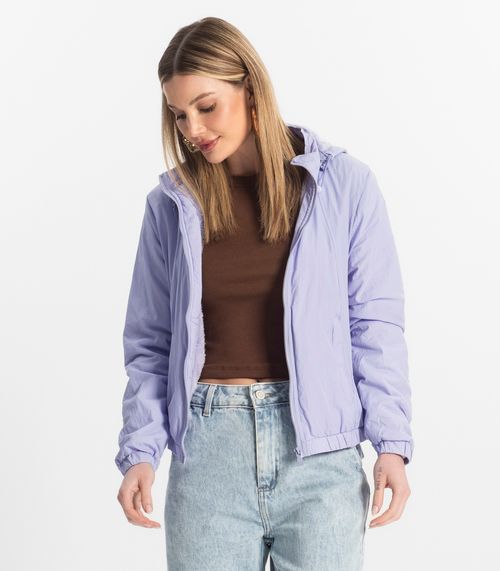 Jaqueta Feminina Com Capuz Peluciada Sea Surf Roxo