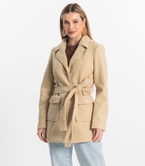 Casaco Feminino Lã Batida Sea Surf Bege